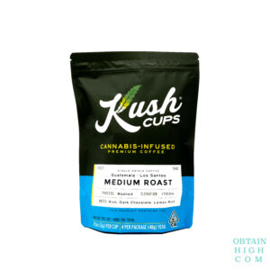 Single Serve K-Cup Coffee Pod Medium Roast 40mg (4-pack) THC by Kush Cups Coffee